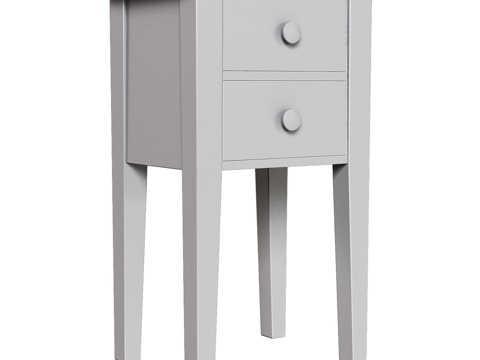  OM经典风格双抽屉床头柜3d模型 