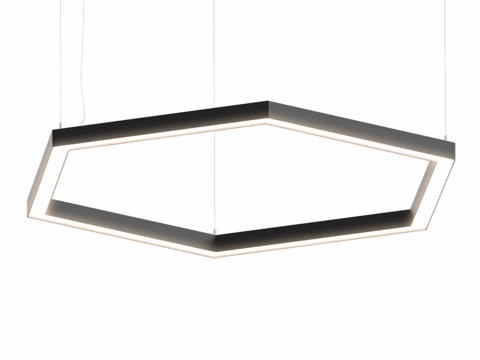  六边形轮廓吊灯 HEXAGON3d模型 