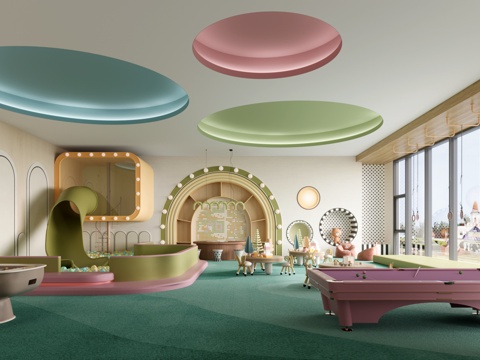  现代儿童娱乐室3d模型 