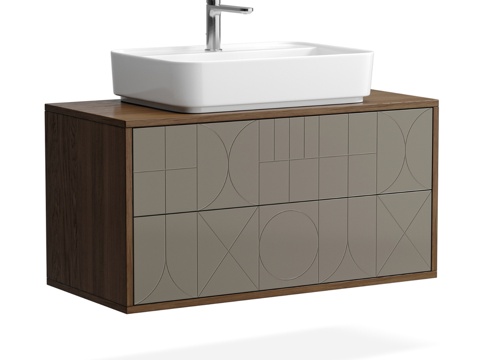  OM THE-IDEA 壁挂式浴室柜 WPR 403d模型 