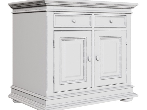  OM浴室北欧风格盥洗柜3d模型 