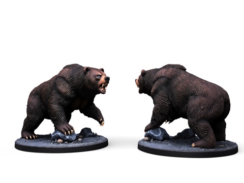  愤怒的灰熊3d模型 