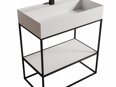  带水槽的ABBER Stein AS2630落地边桌3d模型 