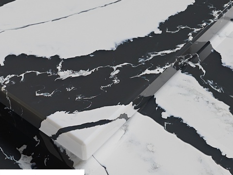  OM石英石PRIMAX - 331熊猫白3d模型 