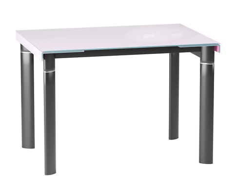  OM玻璃风格餐桌L808D可伸缩款3d模型 