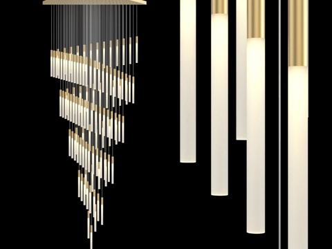  三角底座长吊灯 IT-Laser-Tria3d模型 