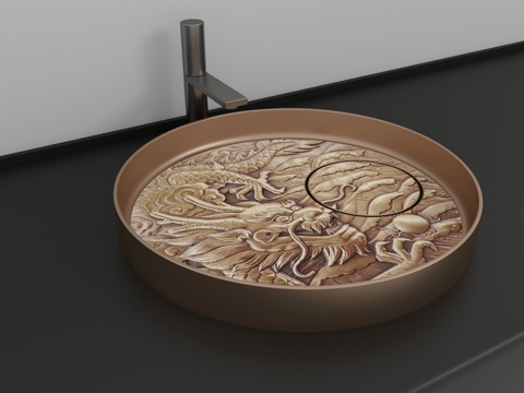  现代洗手盘3d模型 