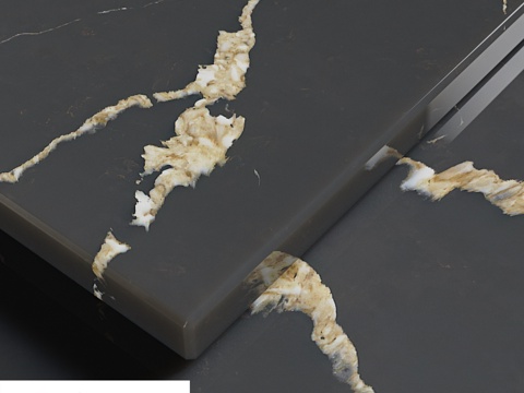  OM石英石PRIMAX - 786卡拉卡塔背金3d模型 