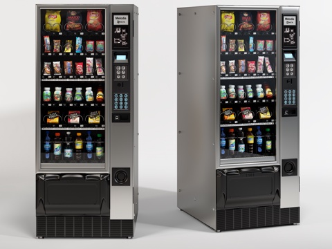  现代自动售卖冷柜冰箱3d模型3d模型 