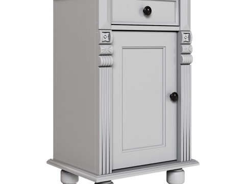  OM经典风格床头柜3d模型 