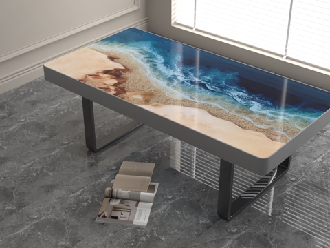  现代餐桌3d模型 