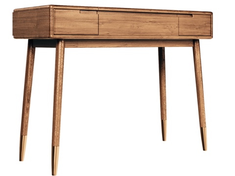  OM梳妆台100cm带双抽屉及镜子3d模型 