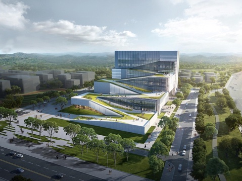 现代写字楼建筑 办公楼建筑 政务中心su模型