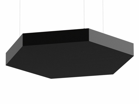  悬挂式LED吸音板六边形OM3d模型 
