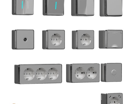  OM 表面安装式插座和开关 Gallant We3d模型 