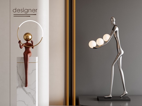  现代雕塑3d模型 