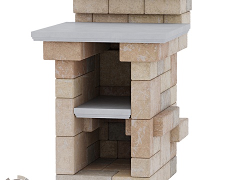  OM RocArt 预制庭院组件3d模型 