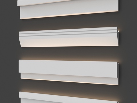  灯饰檐口 #80, #104, #107, #1093d模型 