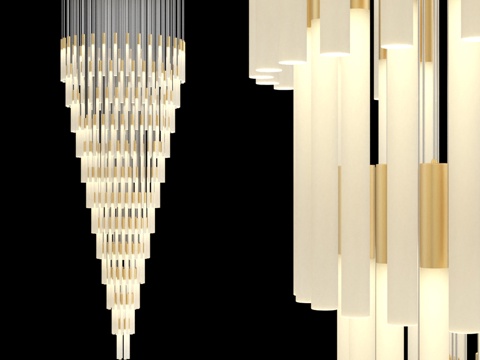  大型吊灯 IT-Laser-Matt-300-37503d模型 