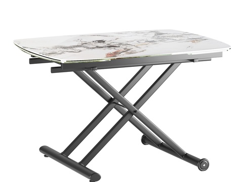  OM玻璃风格变形桌T395 120-180x90 L3d模型 