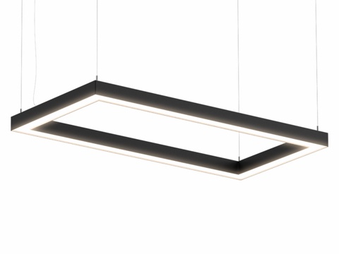  矩形轮廓吊灯3d模型 