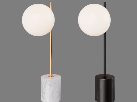  OM大理石底座台灯 Eurosvet 01157 1 M3d模型 