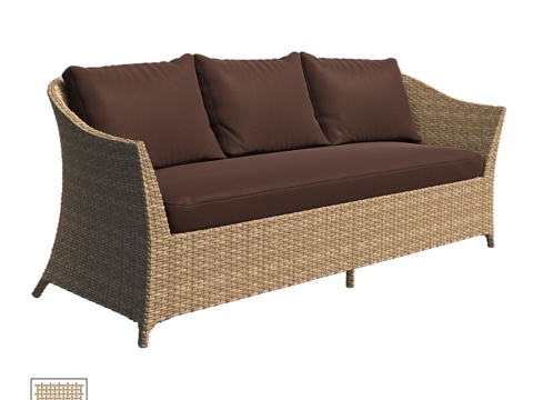  OM三人座沙发Salzburg3d模型 