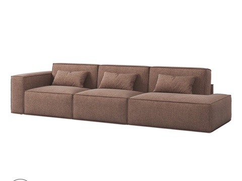  带接缝的OM LOFT沙发 0433d模型 