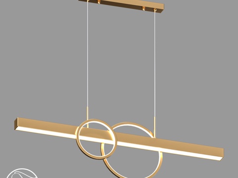  LampsShop.ru L1699 激光金罐吊灯3d模型 