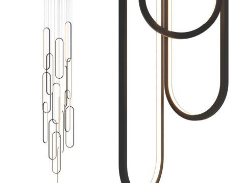  吊灯框架 IT-1621-放射状-163d模型 