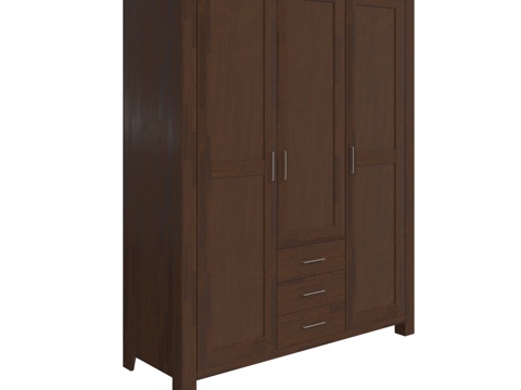  三门衣柜 Fiord3d模型 