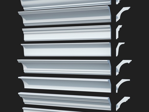  LepGrand光滑窗檐线套装#353d模型 