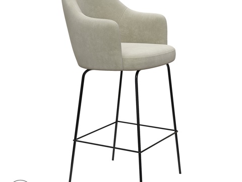  OM椅子ALEXANDRIA酒吧金属款3d模型 