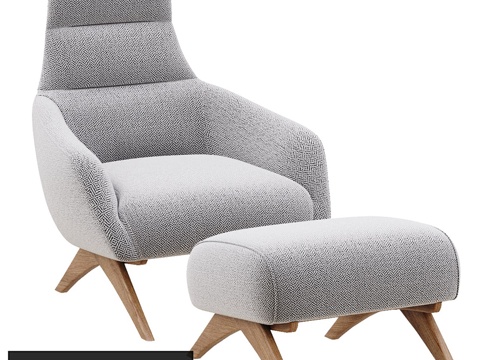  Giorgio OM沙发与脚凳3d模型 