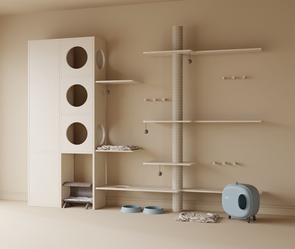  现代猫爬梯3d模型 