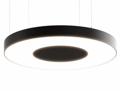  圆形LED吊灯UNITY3d模型 