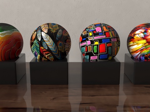  现代装饰摆件3d模型 