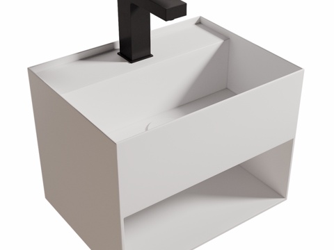  ABBER Stein AS2639悬挂式带水槽柜3d模型 