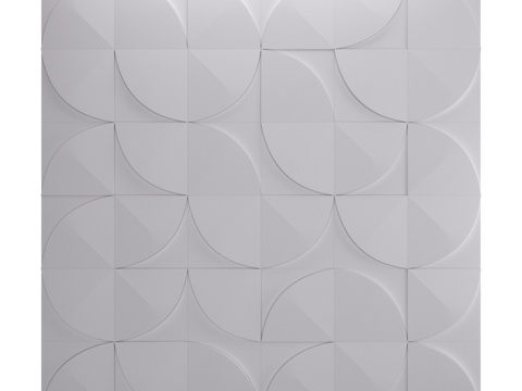  OM 石膏3D面板弯曲3d模型 