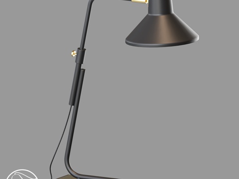  LampsShop.ru NL5186 台灯 黑色高脚款3d模型 
