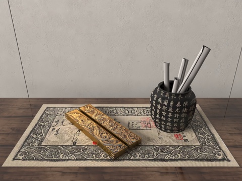  现代装饰摆件3d模型 