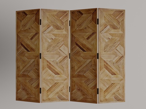  现代屏风3d模型 