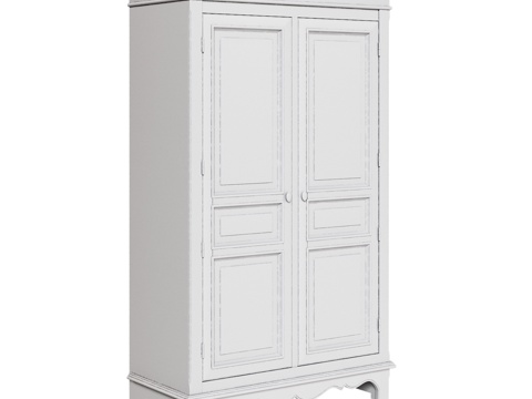  OM 斯堪的纳维亚风格双门衣柜3d模型 