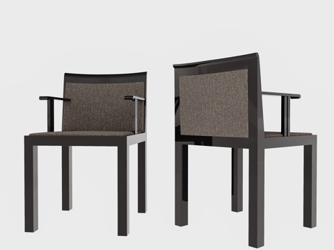  新中式单椅3d模型 