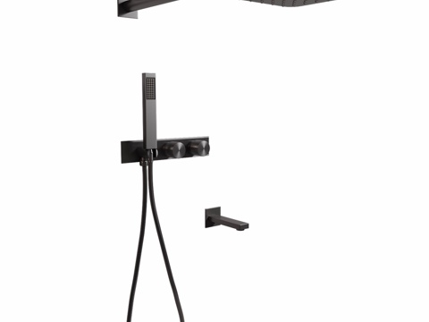  ABBER Rund AF8717隐蔽安装淋浴系统3d模型 