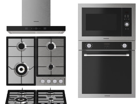  微波炉、烤箱、灶具、抽油烟机 霍夫曼3d模型 