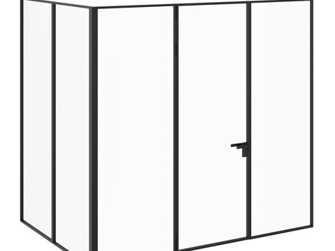  PROFILDOORS带平开门固定式L形隔断3d模型 