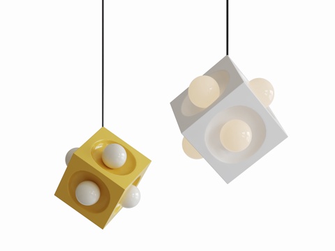  现代儿童吊灯 简约吊灯3d模型 