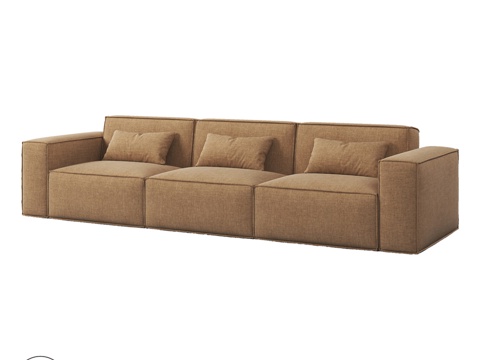  带接缝的OM LOFT沙发 0393d模型 