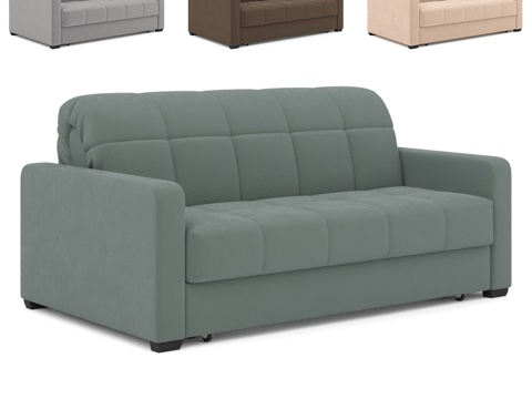  Domo Pro直线沙发，方格缝线，宽扶手3d模型 